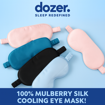 Dozer™ 100% Mulberry Silk Cooling Eye Mask — Deep Rest, Redefined